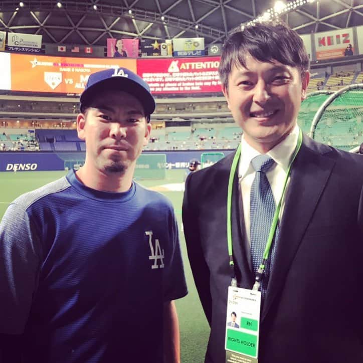 のインスタグラム：「本日19時からTBSで放送される日米野球のゲスト解説で出演させて頂きます！」