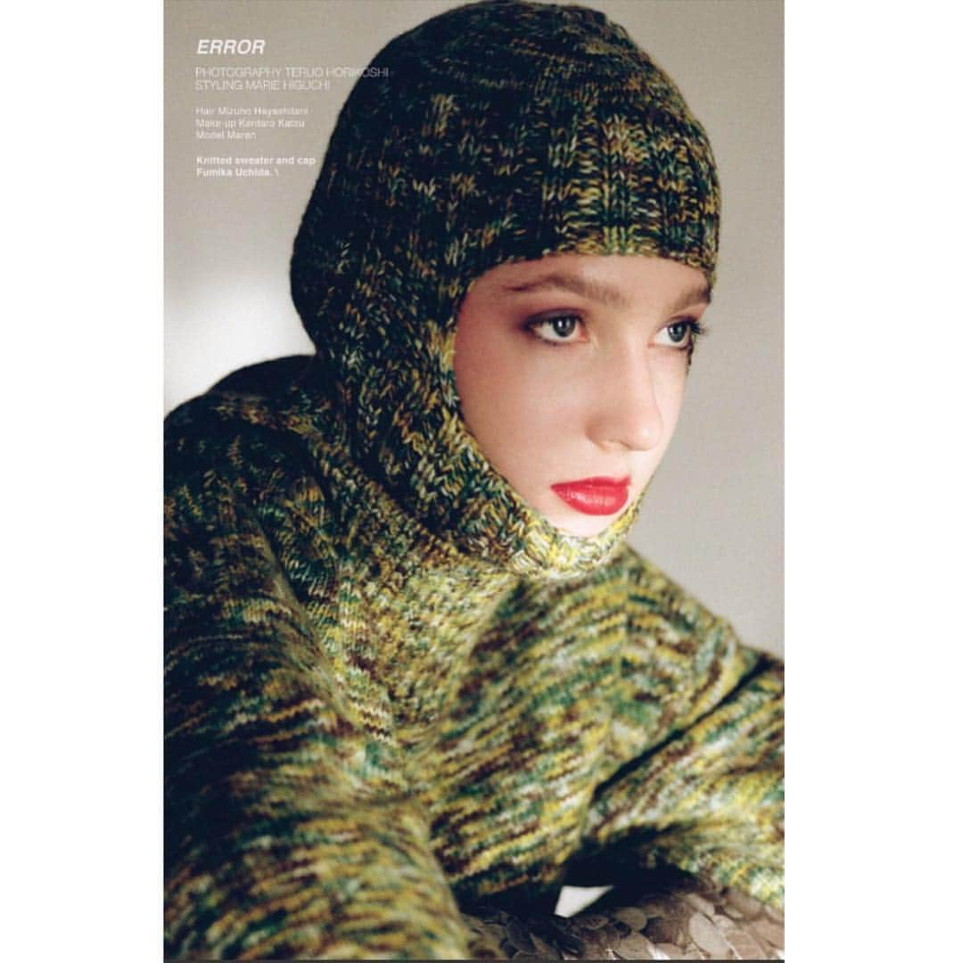 FUMIKA_UCHIDAさんのインスタグラム写真 - (FUMIKA_UCHIDAInstagram)「DEW Magazine 8th Anniversary Edition . spacedyed h/n sweater_LOW G spacedyed fullface cap_LOW G . styling @mariehiguchi  @dewmagazine#dewmagazine」11月14日 16時43分 - fumika_uchida