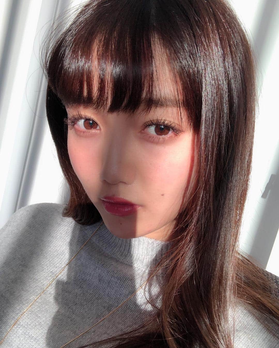 松川菜々花さんのインスタグラム写真 - (松川菜々花Instagram)「今回髪色もってるなー 少し明るくなってきたけど今までと比べたら全然くらみ🙂 #今日 #のわて」11月14日 20時08分 - matsukawa__nanaka