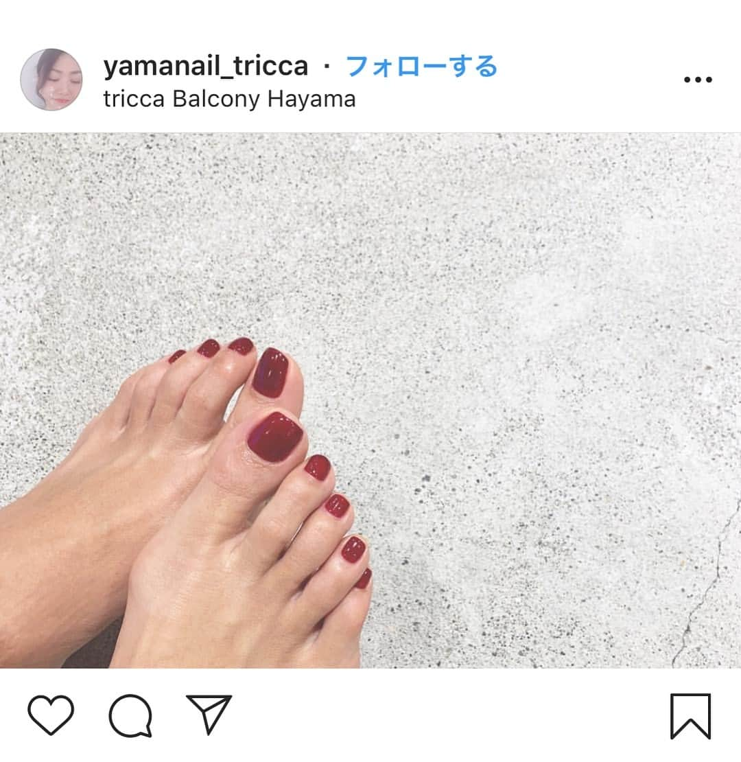 東原亜希さんのインスタグラム写真 - (東原亜希Instagram)「冬も意外と気が抜けないフットネイル!すごい前ですが、またまた @tricca_balcony_hayama さんへ✔️ 山さんありがとう♡」11月14日 22時03分 - akihigashihara