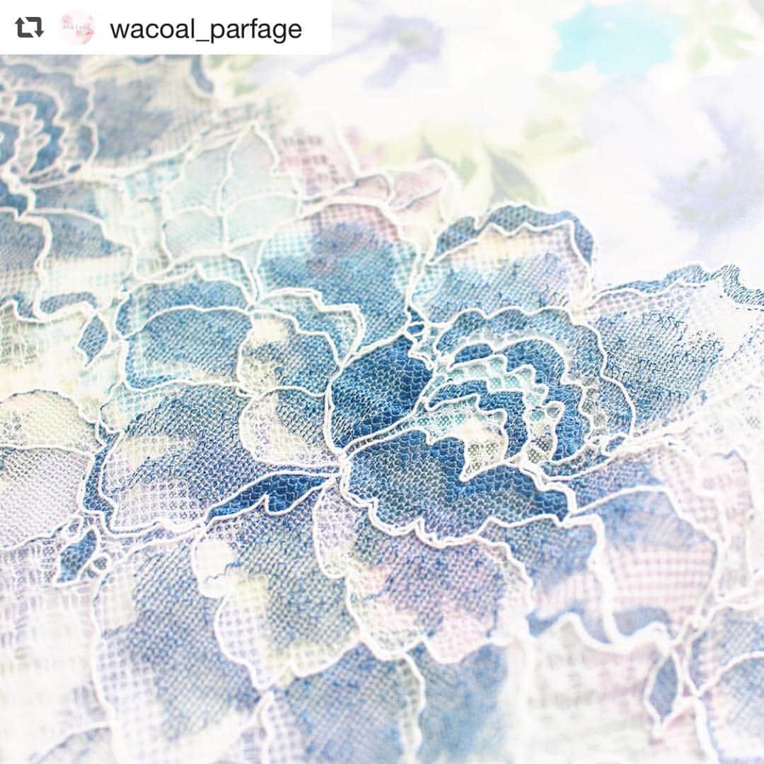 ワコールさんのインスタグラム写真 - (ワコールInstagram)「Wacoal [PARFAGE(パルファージュ)] @wacoal_parfage 愛される、香り。 . ネーミングの由来は "香りたつ年頃" の意味を込めて、フランス語のPARFUM「香り」とAGE「年齢」の組み合わせ。 🔹🔹🔹🔹🔹 . 花の刺繍や美しいレースで飾った エレガントでかわいいデザインが からだと気持ちをやさしく包み、あなたを香らせます。 . #repost @wacoal_parfage 〈90series〉 繊細な編みレースにグラデーション プリントを重ねたKOカラー。 . . #parfage  #wacoal_parfage  #wacoal  #パルファージュ  #ワコール  #lingerie」11月15日 12時35分 - wacoal.jp