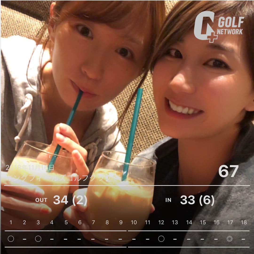 のインスタグラム：「キングフィールズ！リベンジ！😆🙌🏻✨* *  イーグルも嬉しいけど、久々のノーボギーが嬉しい〜🙈✨ *  あっ。今BS日テレで放送しているゴルフサバイバルにでてます🙈💦告知遅い🤣💦 *  パット数は気にしないで下さい笑。 *  #キングフィールズ#ゴルフ#golf#カフェラテ#ミルク多め#きいちゃん#癒しの時間#パット数。入力忘れ」