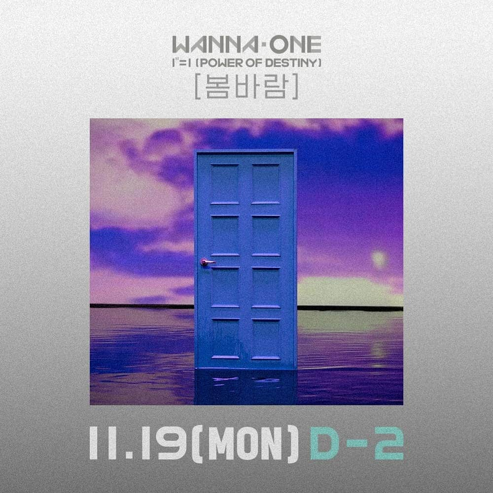 Wanna Oneのインスタグラム：「Wanna One l 워너원 <봄바람> D-2 . Wanna One “1¹¹=1(POWER OF DESTINY)” TITLE TRACK '봄바람' 2018.11.19 6PM Release . #WannaOne #워너원 #20181119 #POWEROFDESTINY #봄바람」