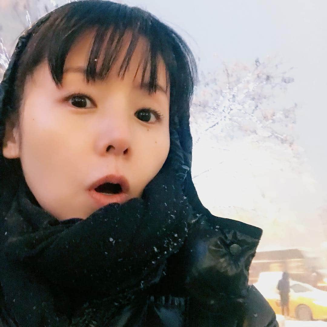 小西真奈美さんのインスタグラム写真 - (小西真奈美Instagram)「スゴイ雪っ😵❄️❄️❄️ 見えるかなぁ？」11月17日 23時39分 - manami.official