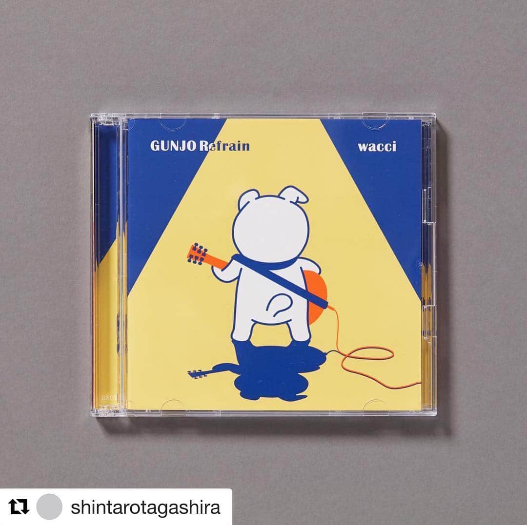 橋口洋平さんのインスタグラム写真 - (橋口洋平Instagram)「wacciアルバム「群青リフレイン」今回も"犬盤"なるものがありまして、この「ワチ公」産みの親、田頭くんがデザインしてくれました。もうとても長い付き合い。今作も中身まで可愛くて最高なのです。ありがとう。  #Repost @shintarotagashira with @get_repost ・・・ #グラフィックデザイン #graphicdesign #design #デザイン #wacci #ワッチ #群青リフレイン #cddesign」11月18日 17時31分 - hashiguchi_wacci