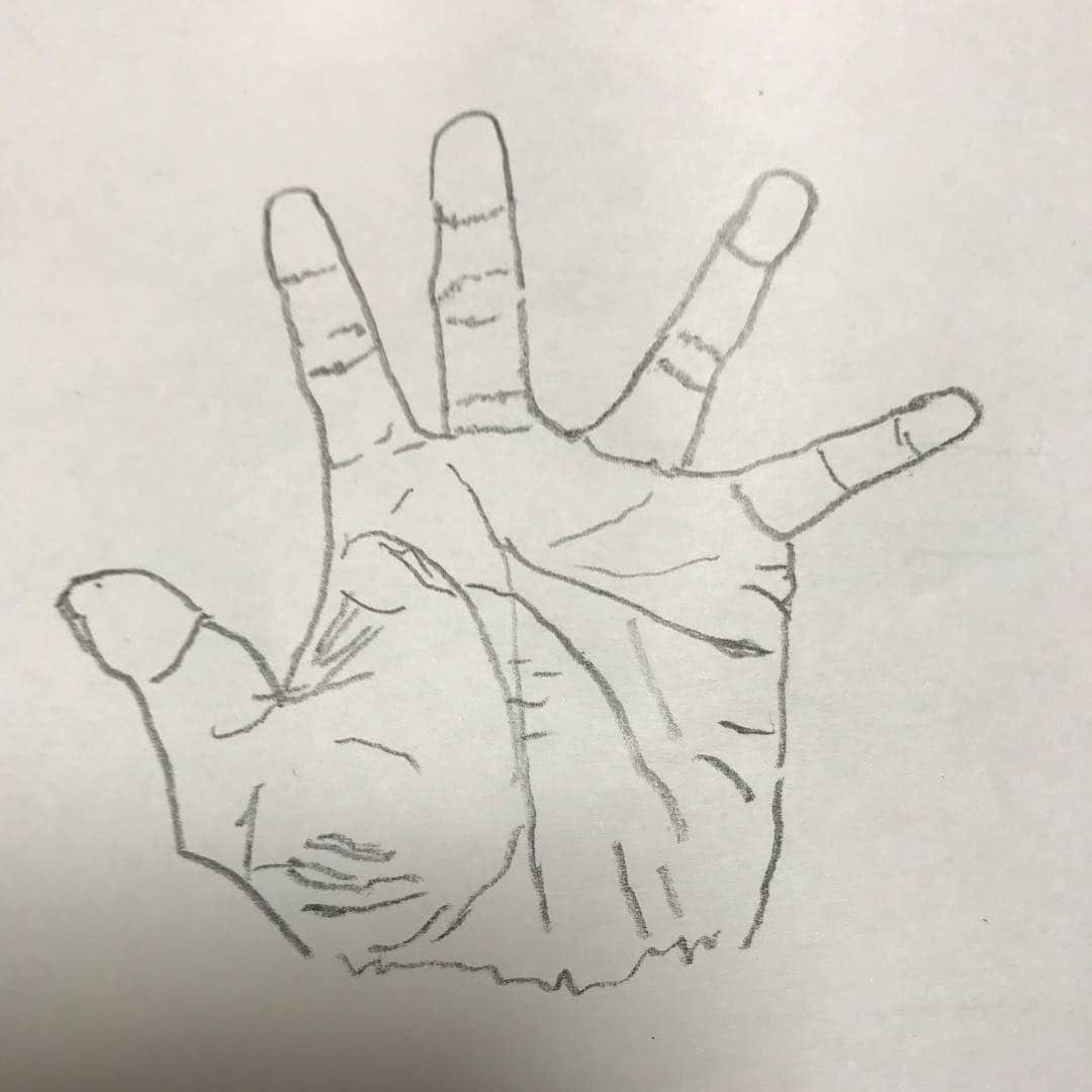 柴崎浩さんのインスタグラム写真 - (柴崎浩Instagram)「おれの手、描いてみた。」11月18日 18時15分 - shibasaki_hiroshi