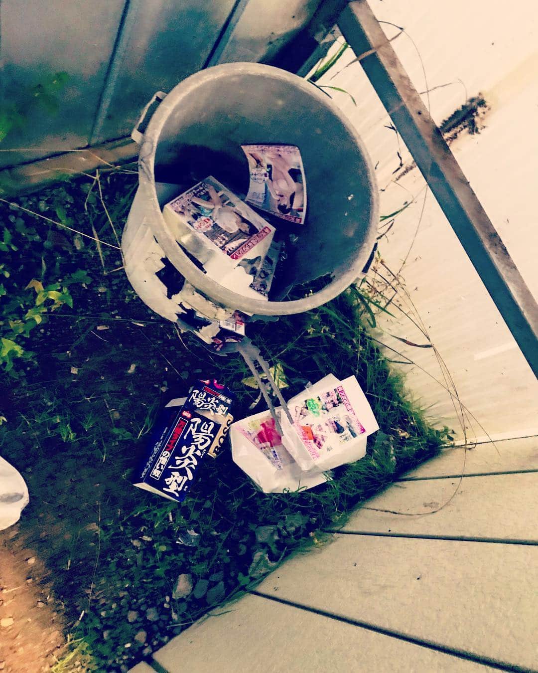 小林唯さんのインスタグラム写真 - (小林唯Instagram)「エロ本自販機脇のゴミ箱としてひどく正しい姿である。」11月18日 18時49分 - yui3651