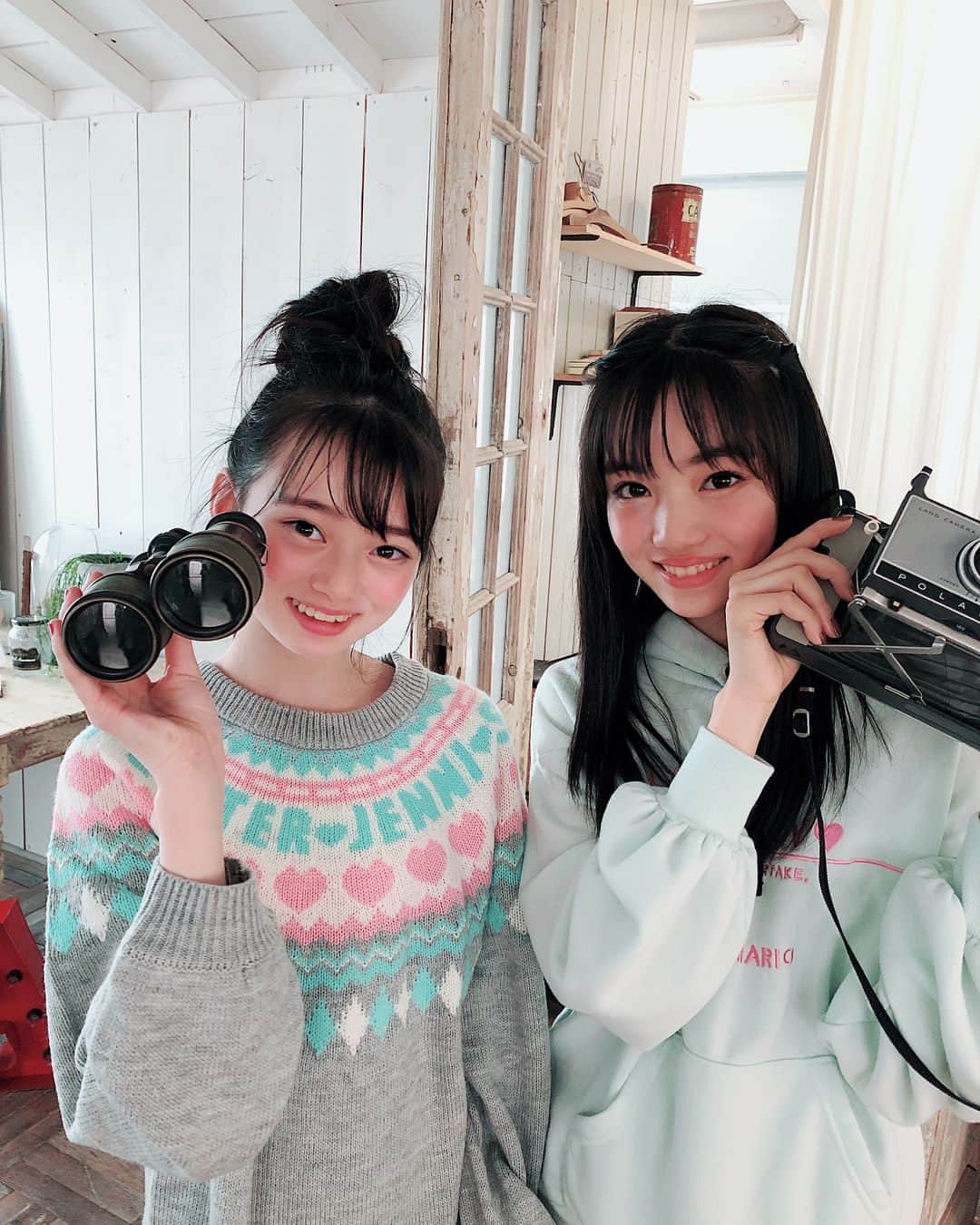 ニコ☆プチのインスタグラム：「❄️☃️ ユナモモ祭り♥️ #高比良由菜  #向田桃椛」