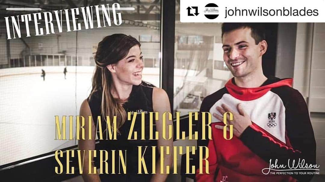 セヴェリン・キーファーのインスタグラム：「Watch this if you want to get to know us a little bit better. Link in bio. Thank you for the lovely talk back in Espoo @johnwilsonblades #Repost @johnwilsonblades with @get_repost ・・・ Our interview with @miriam_ziegler & @severin_kiefer is live! Link in bio! #JohnWilsonBlades #GPFigure . . . . . #figureskaters #pairskating #FigureSkating #patinage #eiskunstlauf #patinaje #TeamWilson」