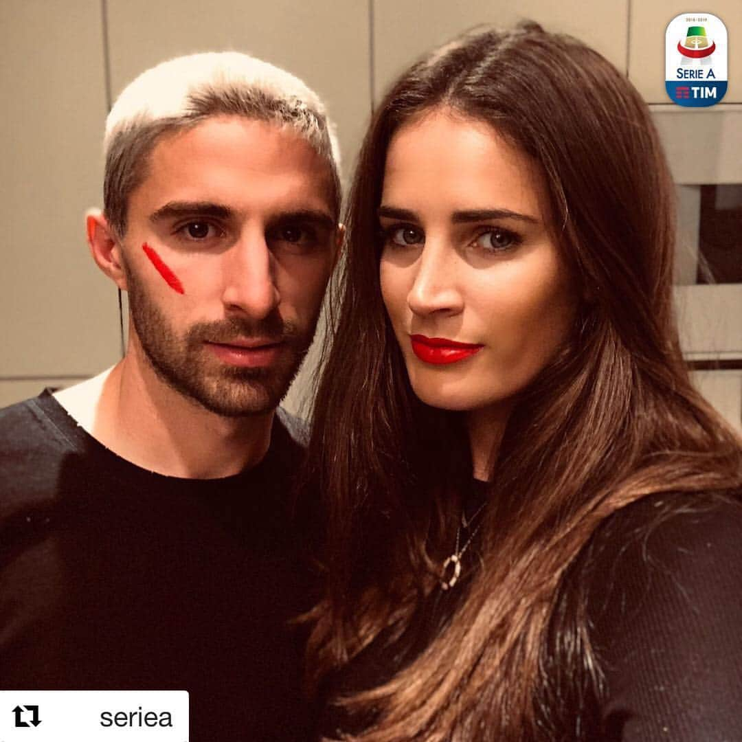 ファビオ・ボリーニさんのインスタグラム写真 - (ファビオ・ボリーニInstagram)「#Repost @seriea with @get_repost ・・・ Anche @fabh29 e @erin_borini si uniscono alla campagna di @seriea e @weworld.onlus per fare squadra e dare #unrossoallaviolenza sulle donne」11月21日 3時27分 - fabh29