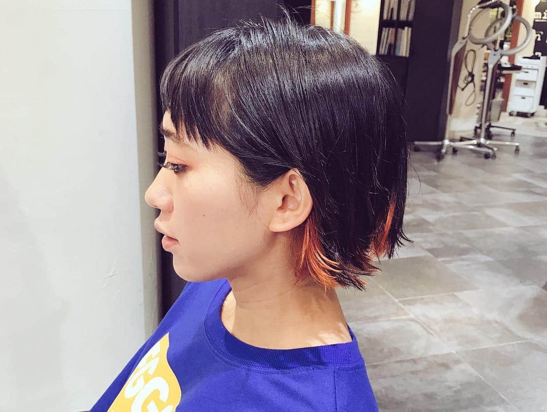 Miakaさんのインスタグラム写真 Miakainstagram ショートボブ 戻ってきました おんまゆもかむばっくした By Minx 銀座 オレンジメイクにオレンジカラーの オレンジ 星人になりましてん 中々個性的な髪型になったのは久しぶりすぎw ありがとうご