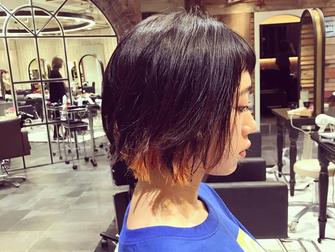 Miakaさんのインスタグラム写真 Miakainstagram ショートボブ 戻ってきました おんまゆもかむばっくした By Minx 銀座 オレンジメイクにオレンジカラーの オレンジ 星人になりましてん 中々個性的な髪型になったのは久しぶりすぎw ありがとうご