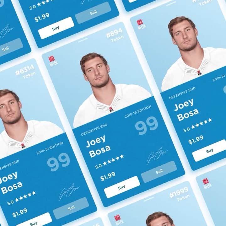 ジョーイ・ボサのインスタグラム：「🔥🔥🔥 Looking good on my @HashletesOfficial @NFLPA token. Get five packs of Hashletes for free, build your ultimate team, and win cash with friends. #OpenAPack #HashletesPartner (Link in Bio)」