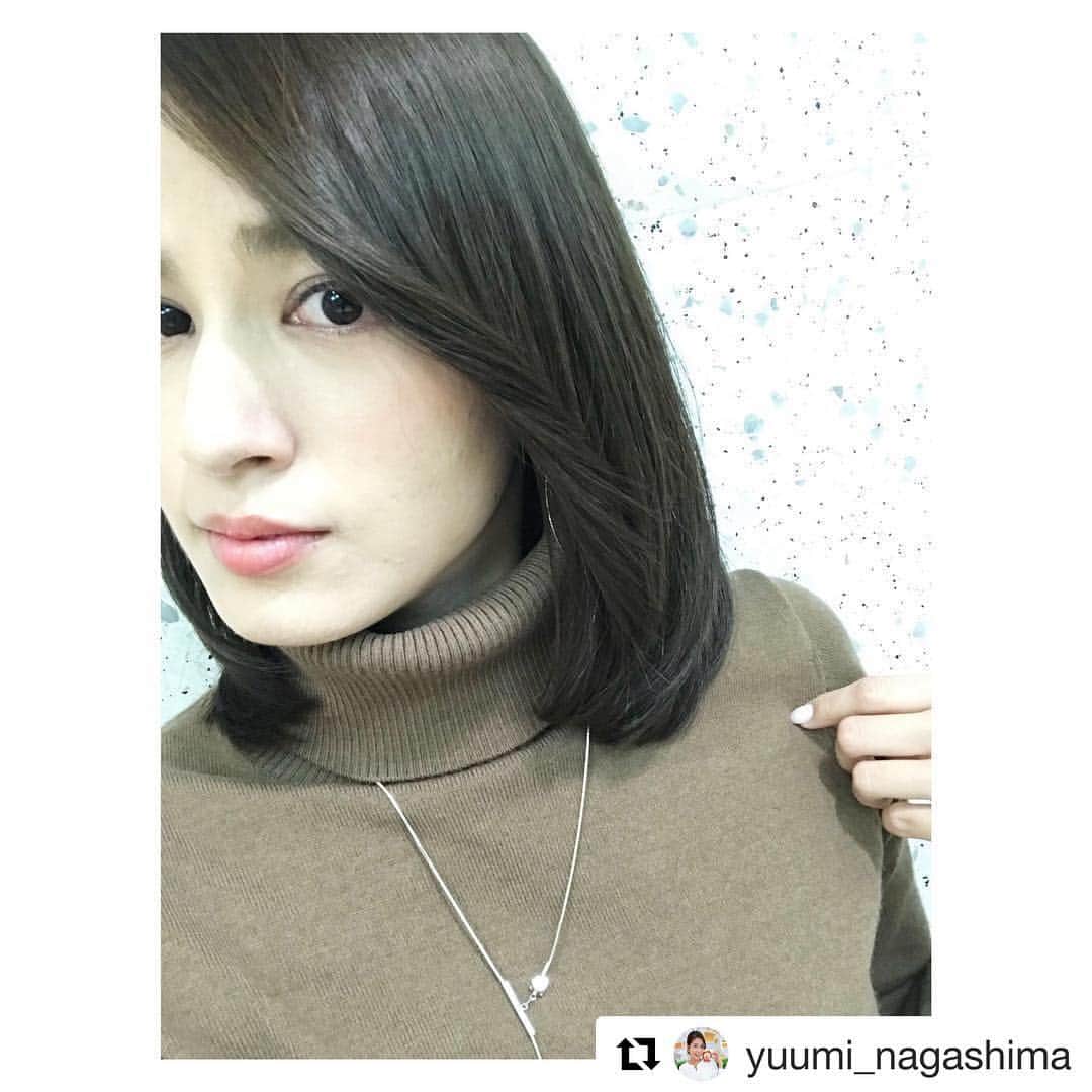 のインスタグラム：「フジアナ永島優美ちゃんカットカラートリートメントしました✨  明日のめざましテレビ見てみてください✨  ありがとね✨  #Repost @yuumi_nagashima with @get_repost ・・・ * 今日は美容院へ✂✨ 伸ばしていた前髪が、ようやく顔まわりの髪の毛と長さがなじみました✌🏻 前髪伸ばすのって根気がいりますよね…😂！笑 * 今回のカラーの色味は、ラベンダー×ベージュ。 ラベンダーを入れることで色に深みが出るそうです💜 長さは毛先をそろえる程度にしました💇🏻‍♀ * 東京に来てからずっと担当して頂いている美容師さんに毎回お任せしています♪ * #hairstyle #haircolor」