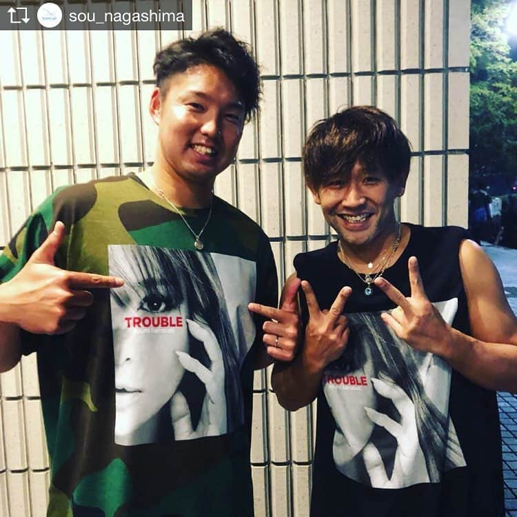 森原康平さんのインスタグラム写真 - (森原康平Instagram)「SOUさん！！ ありがとうございました😆🙌 . . Repost from @sou_nagashima @TopRankRepost #TopRankRepost 福島、宮城2日間お疲れ様でした！！ .  福島では、東北楽天イーグルスの森原投手と本番終わりに記念に1枚！！ . .  #TROUBLE #ayumihamasaki  #東北楽天イーグルス #森原康平  #やっと写真撮れたね」11月22日 17時30分 - kohei_morihara