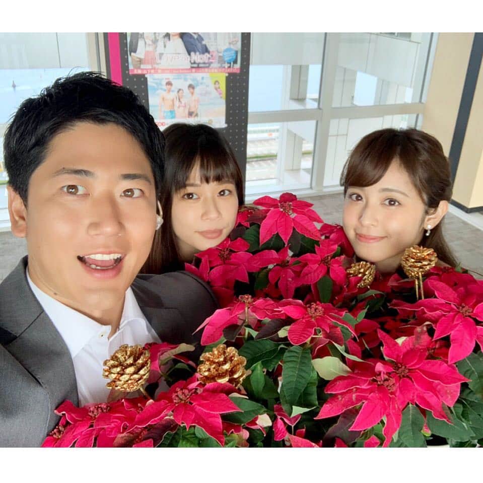 フジテレビアナウンサーのインスタグラム：「酒主です。 めざましテレビでご紹介したポインセチア🌟 もうクリスマス🎄🎅っていうか年末？？？ 早いです…  #酒主義久 #ぬしです #鈴木唯 #久慈暁子 #フジテレビアナウンサー #めざましテレビ」