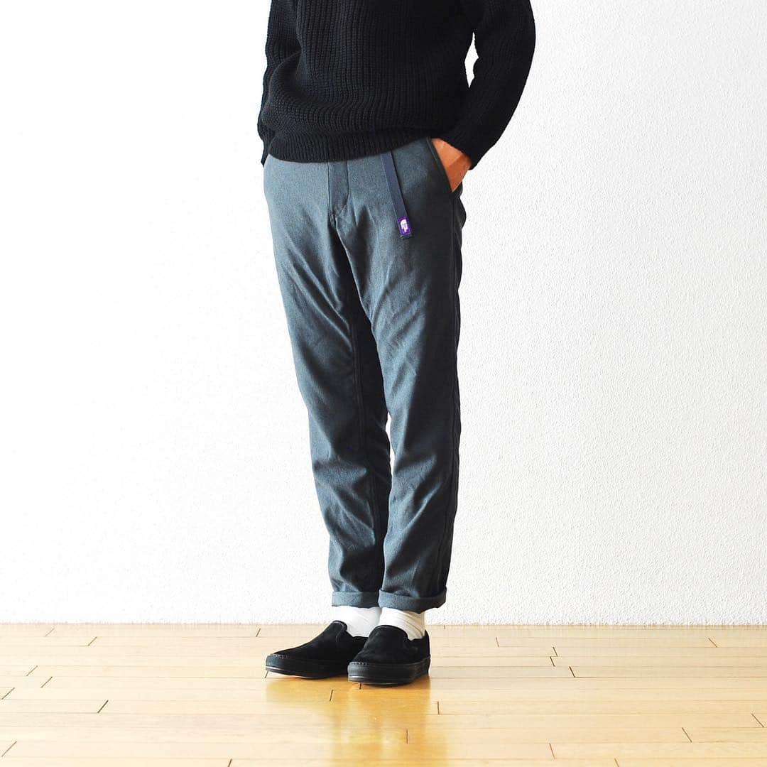 wonder_mountain_irieさんのインスタグラム写真 - (wonder_mountain_irieInstagram)「_ THE NORTH FACE PURPLE LABEL -ザ ノース フェイス パープル レーベル- “Polyester Serge Field Pants” ￥19,440- _ 〈online store / @digital_mountain〉 → http://www.digital-mountain.net/shopdetail/000000008570/ _ 【オンラインストア#DigitalMountain へのご注文】 *24時間受付 *15時までのご注文で即日発送 *1万円以上ご購入で送料無料 tel：084-973-8204 _ We can send your order overseas. Accepted payment method is by PayPal or credit card only. (AMEX is not accepted)  Ordering procedure details can be found here. >>http://www.digital-mountain.net/html/page56.html _ 本店：#WonderMountain  blog>> http://wm.digital-mountain.info/blog/20181122-1/ _ #2018AW  #18AW #nanamica #THENORTHFACEPURPLELABEL #THENORTHFACE #PURPLELABEL #ナナミカ #ザノースフェイス #パープルレーベル #ザノースフェイスパープルレーベル styling.(height 175cm weight 59kg) knit→ #TRADHOUND / #聖林公司 ￥20,520- shoes→ #HenderScheme / #エンダースキーマ ￥45,360- _ 〒720-0044  広島県福山市笠岡町4-18 JR 「#福山駅」より徒歩10分 (12:00 - 19:00 水曜定休) #ワンダーマウンテン #japan #hiroshima #福山 #福山市 #尾道 #倉敷 #鞆の浦 近く _ 系列店：@hacbywondermountain _」11月22日 20時24分 - wonder_mountain_