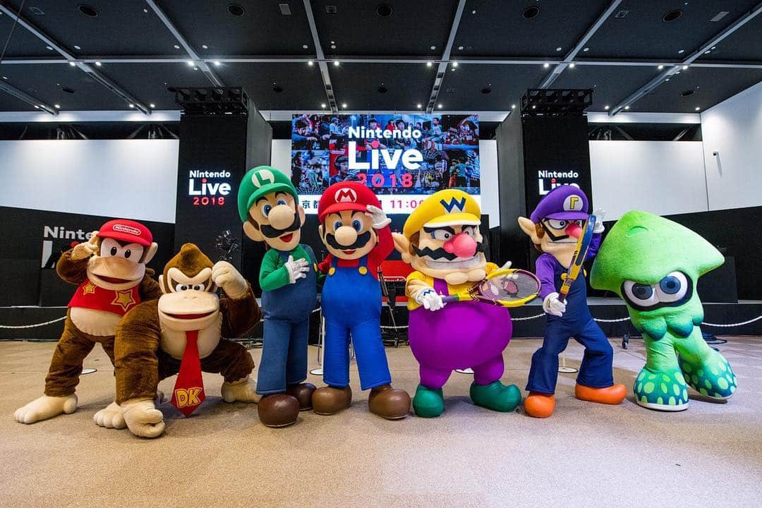 任天堂さんのインスタグラム写真 - (任天堂Instagram)「#本日開幕 #NintendoLive #KYOTO #京都 #11月23日 #国立京都国際会館  #ドンキーコング #ディディーコング #マリオ #ルイージ #ワリオ #ワルイージ #イカ #Nintendo #任天堂」11月23日 9時34分 - nintendo_jp