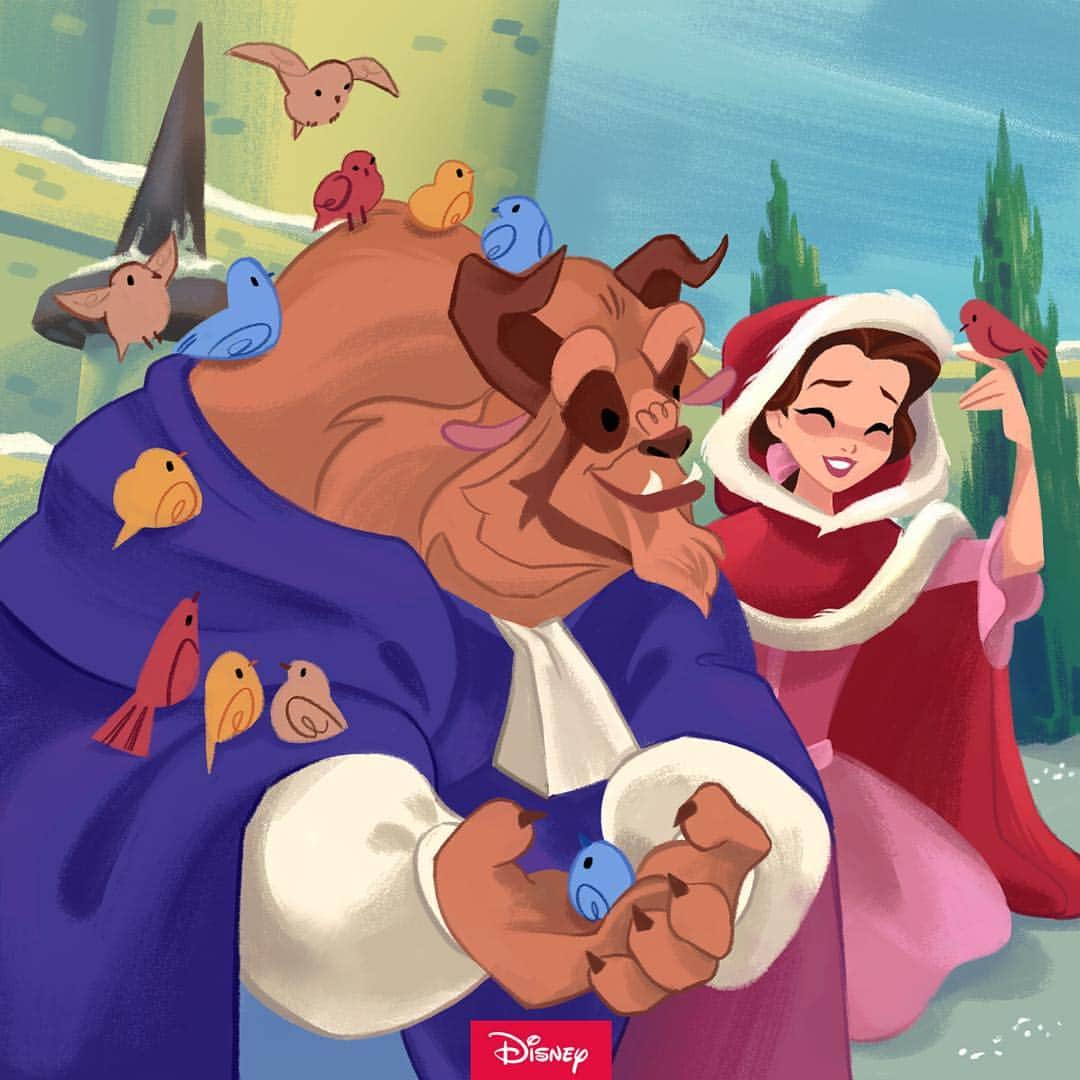 美女と野獣のインスタグラム：「Cherish even the smallest moments of magic. 🐦✨ Happy 27th anniversary to #BeautyandtheBeast.」