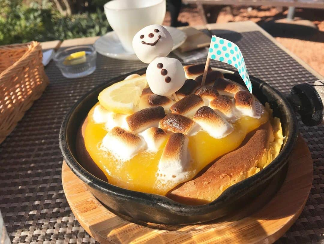 木村カレンさんのインスタグラム写真 - (木村カレンInstagram)「🐝 お休みがかぶった菅原さんとランチ🤤 . 菅原さんに教えてもらったミツバチガーデンカフェ🐝 . . パンケーキ、、どれも美味しそうで、 メニュー決めるのに 迷いに迷った私たちでした。 . . まず見た目の可愛さ からのふっかふかの生地、 そしてはちみつバターが最高でした フフフ . . ぽっかぽかのお天気で 外のテラスで食べられたのも◎ . 美味しいものづくしの週末でしたな。 . #ミツバチガーデンカフェ#パンケーキ#はちみつ#はちみつバター#山形ランチ#山形#蔵王#YTS#山形テレビ#アナウンサー#菅原智郁 アナ#木村カレン」11月25日 14時25分 - karen_kimura__