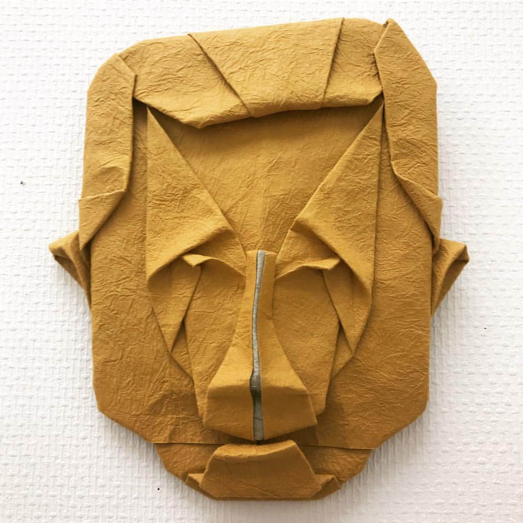 松尾貴史さんのインスタグラム写真 - (松尾貴史Instagram)「#桂米朝 のインプレッション。  #origami #折り紙 #折り顔 #face」11月25日 8時59分 - kitsch.matsuo