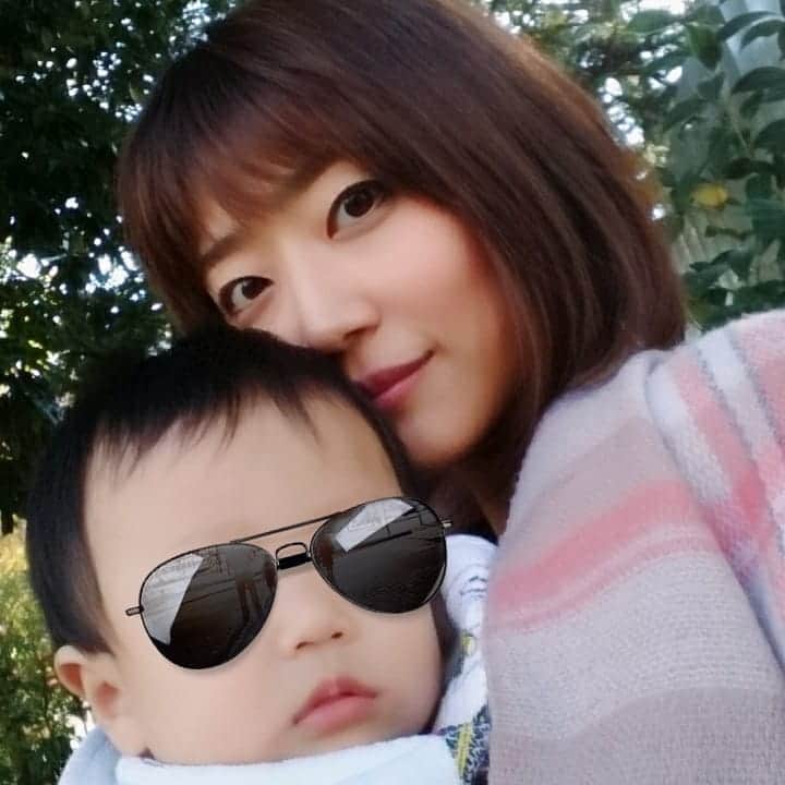 藤田昌代のインスタグラム：「散歩してきた！ 良い気候だった！ 心なしか写真写りも良い！ヽ(=´▽`=)ﾉ #赤ちゃんとお出かけ」