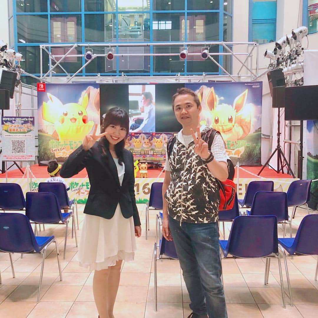 増田順一のインスタグラム：「Safari zone in Yokosuka! MC鈴木笑里ちゃんと。 #ポケモン #Pokemon #pokemongo #letsgo #letsgopikachu #letsgoeevee #game #nintendo #nintendoswitch #yokosuka」