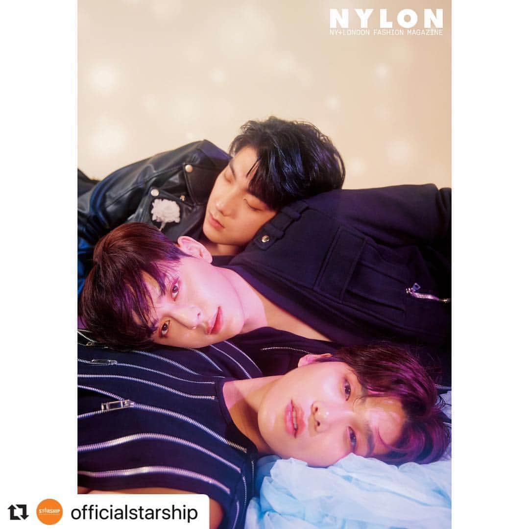 BOYFRIENDのインスタグラム：「#Repost @officialstarship with @make_repost ・・・ [#STARSHIP] 2018 #스타쉽플래닛 #나일론 #NYLON 12월호 @NYLONKOREA  #보이프렌드 #동현 #현성 / #샵건 보이프렌드 #민우 / 우주소녀 #엑시」