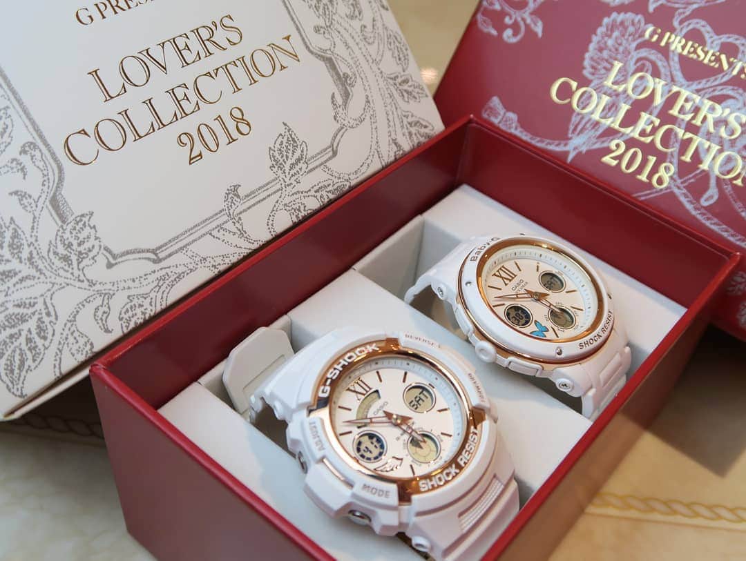 のインスタグラム：「New Arrival!! CASIO G-SHOCK 35th Anniversary G PRESENTS LOVER’S COLLECTION 2018 Ref:LOV-18A-7AJR ￥33,000+TAX G-SHOCK:AW-591 BABY-G:BGA-150  詳細は、お気軽にお問い合わせ下さいませ。 Please feel free to contact us.  お問い合わせは WISP Nouvelle espece 心斎橋仲庭時計店 〒542-0081 大阪市中央区南船場 4-10-3 ナガホリ大阪ビル 1F 電話番号：06-6251-7573 営業時間：11：00～19：00 定休日：水曜日 Mail：info-nakaniwa@nakaniwatokei.jp LINE ID:nakaniwa-royal WeChat ID:nakaniwa-royal WhatsApp: +81 80 1477 6579 Facebook:https://www.facebook.com/nakaniwatokei/  #CASIO #GSHOCK #35thAnniversary #ラバコレ #ラバーズコレクション #LOV18A #LOV18C #LOV18B #七福神 #GMWB5000 #GMWB5000TFG9J #GMWB5000D1J #GMWB5000GD #RANGEMAN #FROGMAN #SEIKO #CASIO #CITIZEN #セイコー #カシオ #シチズン #大阪 #心斎橋」