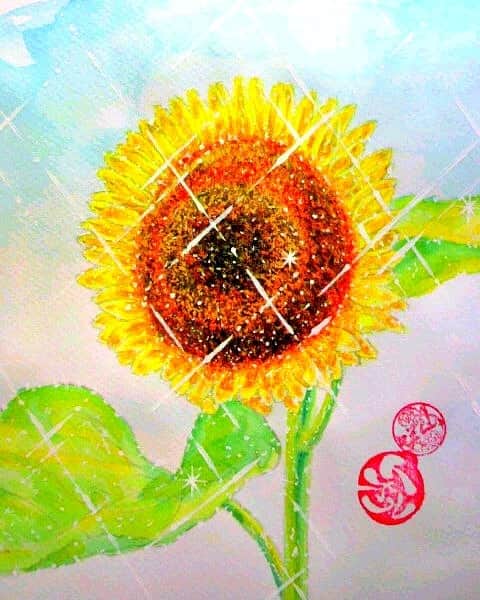 山咲トオルさんのインスタグラム写真 - (山咲トオルInstagram)「水彩画って難しいわ。私は、どうしても濃く塗ってしまうの。淡く、たおやかな感じに塗る勉強をしないといけないわ。  #ひまわり  #sunflower  #水彩画  #watercolors  #山咲トオル  #toruyamazaki  #cartoonist  #漫画家」11月26日 22時46分 - yamazakitoru_official