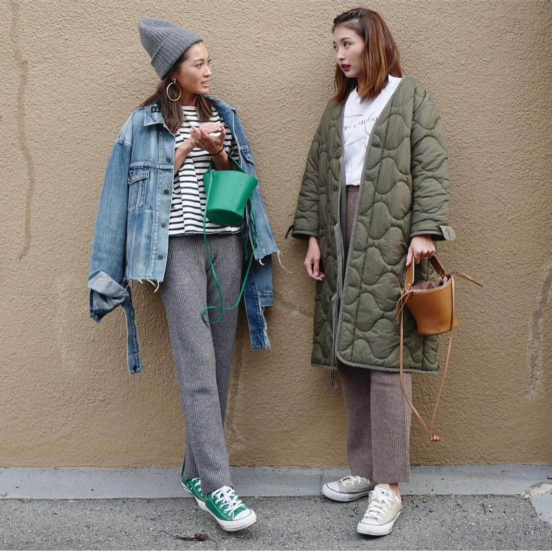 田中彩子さんのインスタグラム写真 - (田中彩子Instagram)「. yesterday🤘🏽 . tops...#roku pants... @gypsohila.jpn  shoes...#converse  knitcap...#deuxiemeclasse  earring...#milaowen  bag...#ayako .」11月27日 17時13分 - ayako_tanaka_