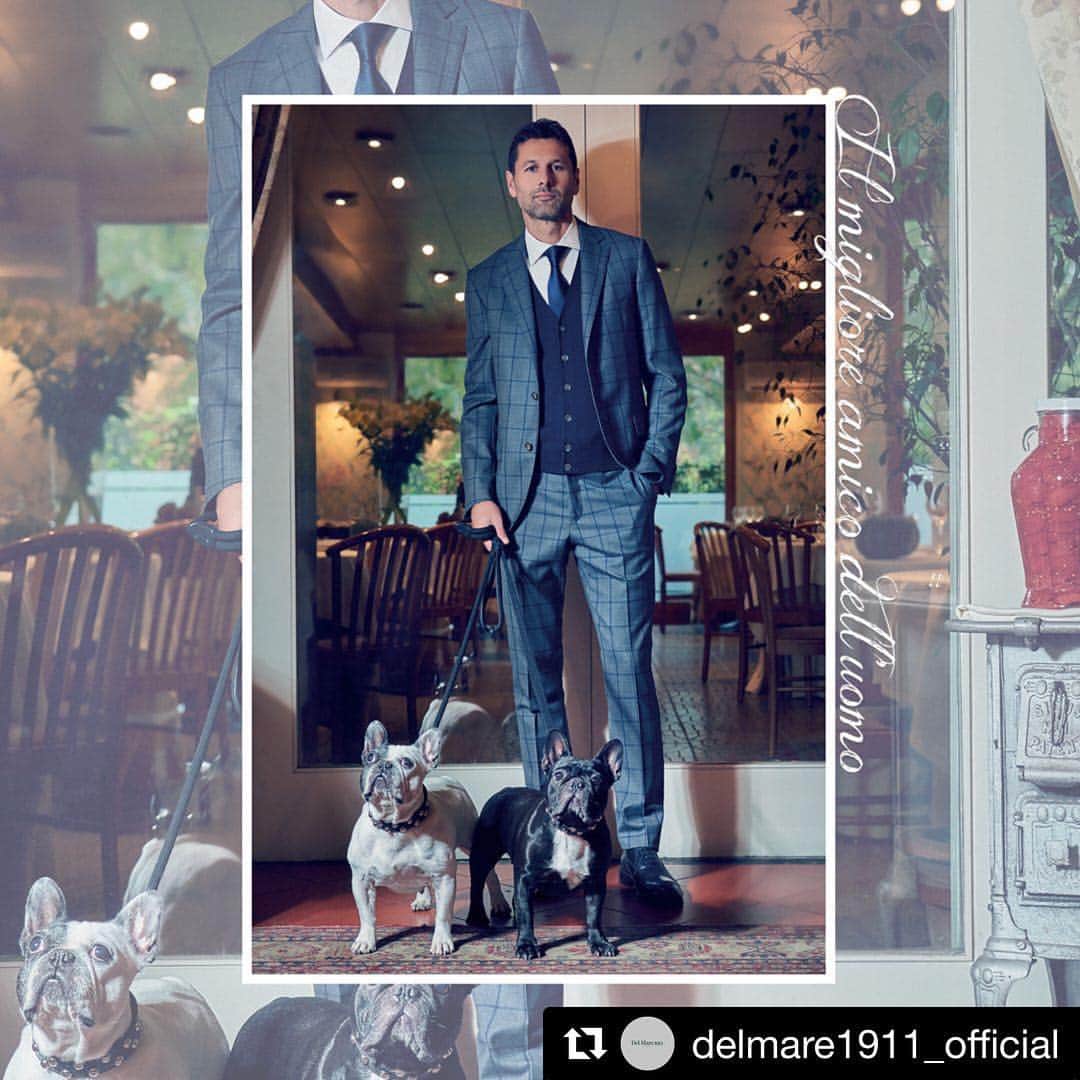マッシモ・ゴッビのインスタグラム：「@delmare1911_official  AI 18/19 #delmare1911 #Repost @delmare1911_official with @get_repost ・・・ Il giocatore di calcio Massimo Gobbi è testimonial de “Il migliore amico dell’uomo”, la nuova campagna AI 18/19 di #DelMare1911. @massigo18 www.delmare1911spa.com #ilmiglioreamicodelluomo #dm1911 #originalfabric #menswear #sartorial #gentlemanstyle #gentleman#totallook #menstyle #madetomeasure #elegance #menssuit #mensclothing#menslook #menstyleguide #mensfashion#italianstyle #menwithclass #menstagram#mensweardaily #madeinitaly」