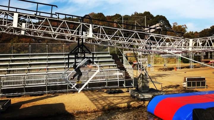 乾雅人のインスタグラム：「SASUKE Ninja Warrior 2018 New TIE Fighter, to appear… shooting soon #ninjawarrior #sasuke2018 #obstacle」