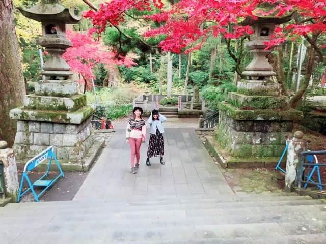 のインスタグラム：「羽を伸ばした。 #大雄山最乗寺 #女子旅 #紅葉 #古川真奈美 ちゃん #mihiro」