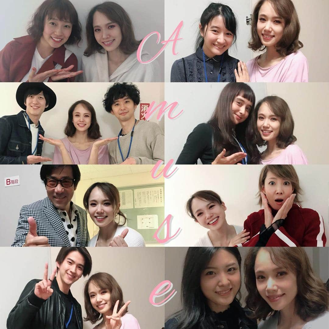 ソニンさんのインスタグラム写真 - (ソニンInstagram)「. Guests for MA in Tokyo performances. Actors who belong to “Amuse”, my management company. Actor “friends” who have worked together before. マリーアントワネット東京公演に観劇に来てくださった役者仲間の方達。 #アミューズ チームと役者友達と。写真撮ってない方々も普通に友達も知人も、関係者の方々もたくさん観にいらしてくださいました！ 今回ほど、関係者の方達の感想の差を感じる作品もなく、その方がどういった方(表現者)なのかが浮き彫りになるようなもので、とても興味深く。 勝手にですが、この作品を観た方の感想を聞けばその人の人となりがわかる作品だなと感じています…ふふふ🥴 . 🗽アミューズチーム(左上より時計回りに): #清水くるみ ちゃん、#日髙麻鈴 ちゃん、#石田ニコル ちゃん、#柚希礼音 さん、#島ゆいか ちゃん、#甲斐翔真 くん、#岸谷五朗 さん、#水田航生 くん、#橋本淳 くん。 🎭役者友達(左上より時計回り)：#小池徹平 くん、#平野綾 ちゃん、#平方元基 くん、#濱田めぐみ さん、#井上芳雄 くん、#舞羽美海 ちゃん、#杉浦小百合 ちゃん、#夢咲ねね ちゃん、#加藤和樹 くん、#宮本美季 、#村井良大 . #ミュージカル #マリーアントワネット #MA #博多座と東京と終わりあとは #御園座 #梅田芸術劇場 #来年1月15日まで #年明けもへびー♪ . 🚄ソニン大阪上陸なう！今日のラジオ出演などもあるから関西圏の方ツイッターチェックしてね❗️ 🍽明日はクックパッドTV21時から生配信だよ！忘れず参加してね！」11月29日 13時09分 - sonim_official