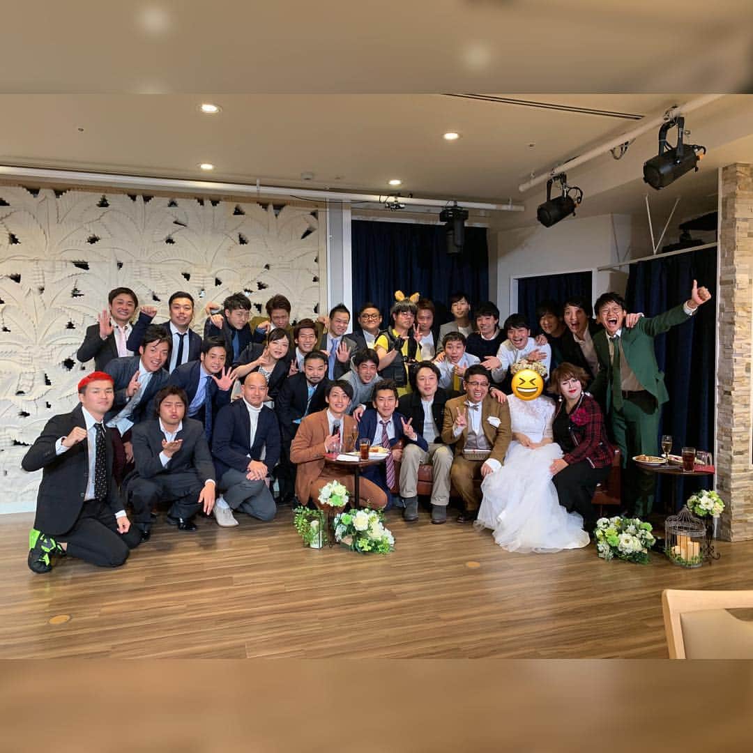 昴生さんのインスタグラム写真 昴生instagram 結婚パーティー 結婚式の 二次会的な事をしました 芸人のみんなも忙しい中集まってくれました 乾杯の挨拶と余興をしてくれた てんしとあくま かんざき さん 僕とまみちゃんが初めて会った時いっしょに