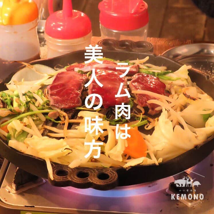 KEMONOのインスタグラム：「. 美しくなりたい女性の味方、ラム肉🐑  オススメニューは、国産ジビエのジンギスカン‼️ なんと‼️ ラム肉には  ①ダイエット ②疲労回復 ③美容 に効果がありますっ🔥🔥 エルカルニチン、タンパク質、アミノ酸🤤 食べないわけにはいかないですよ‼️ . 美味しく食べて、美人に🤫✨ . お一人様 1,980円からご用意しております🔥 . . #KEMONO #ラム肉 . #ジンギスカン #ジビエ #ジビエ料理 #国産 #広島県産 #お酒 #肉 #お肉 #ステーキ #焼き物 #グルメ ヘルシー  #山 #肉好きな人と繋がりたい . #ミナミ #大阪 #難波 #道頓堀 #裏なんば #千日前 . #osaka #dotonbori #yakiniku #japanesefood」