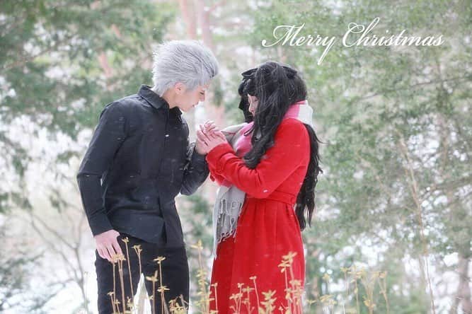 のインスタグラム：「〜Merry Christmas〜 雪山に篭った時の弓凛ちゃん🎄 滑り込みですが。  #cosplay #fate #fatestaynight staynight」