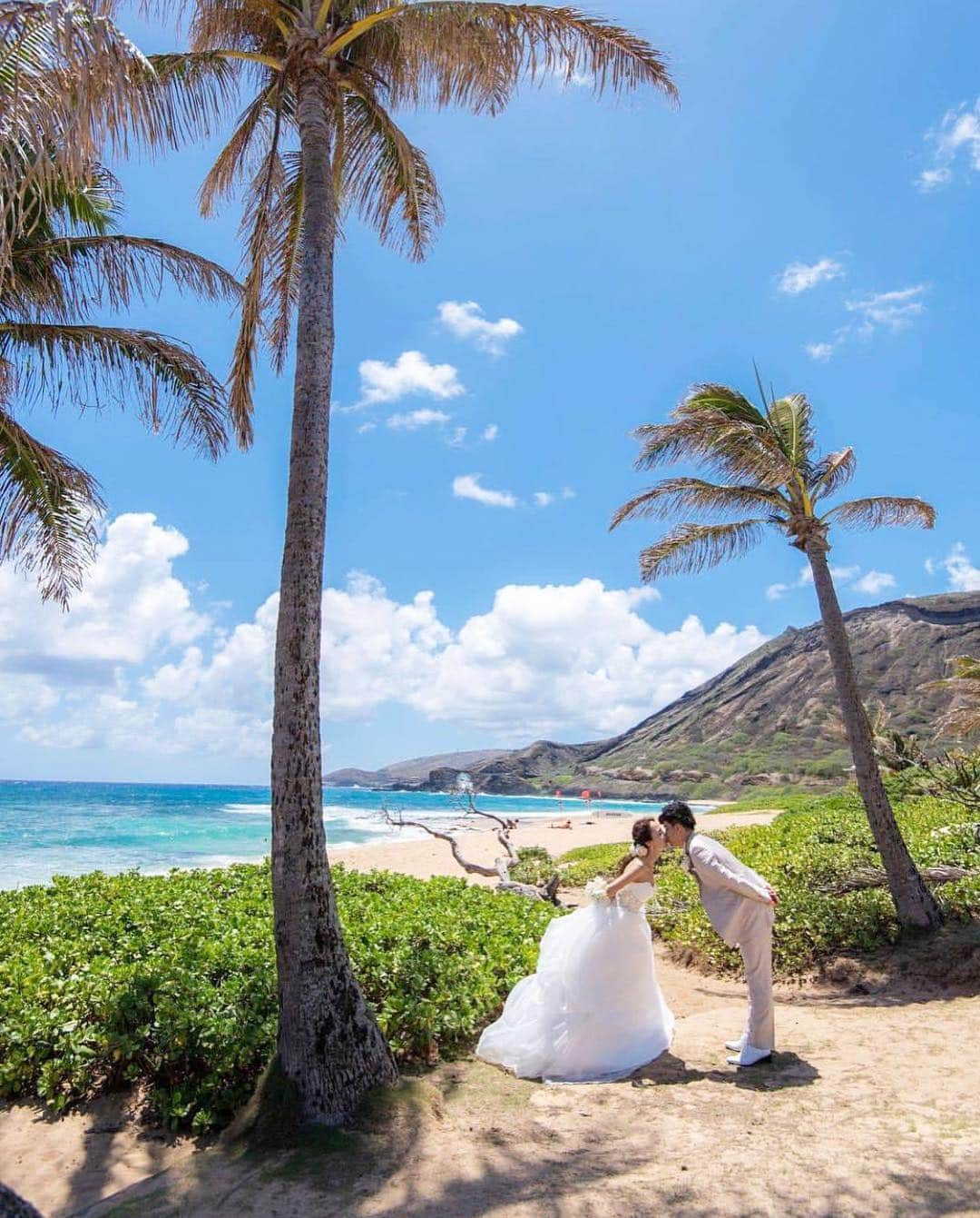 プレ花嫁の結婚式準備アプリ♡ -ウェディングニュースさんのインスタグラム写真 - (プレ花嫁の結婚式準備アプリ♡ -ウェディングニュースInstagram)「青い海にホワイトのブーケが映える💐✨#ブーケ 越しの #キス ショット 💕 * こちらのお写真は #卒花嫁 * @hachiho08 さん @m_ooo さん @aliiisa_makana0314 さん * です🌟ご紹介させていただき、ありがとうございました😊✨ * * 大人な雰囲気が魅力のキスショット♡ * #リゾート婚 ではカラフルなお花も素敵ですが、大人な雰囲気を演出したい方はあえて白で統一するのもオススメ♩ * お色直しはしない事の多いリゾートウェディングですが、ブーケとヘッドドレスの印象で大きくイメージが変わるので、 * 挙式の際はホワイトで統一、フォトシューティングの時はカラフルに♡といった感じで、雰囲気の違いを楽しむのも素敵ですよ💕 * #ハネムーンフォト や #リゾートウェディング の花嫁さまは是非参考にしてみてくださいね♩ * * * 🌴リゾート婚がしたい方は必見!! * 海が目の前に見える最高のロケーション🏖親族や仲のいい友人だけでアットホームな結婚式💒 * 憧れる花嫁さんも多く、今人気の【リゾート婚】！ * だけど海外や沖縄など遠くにある会場だと会場を実際に見ることもできないし、現地のスタッフさんはどんな人なの？など不安や心配はつきものですよね。 * * そんなプレ花嫁さんのために、本日ご紹介させていただきました3人の先輩花嫁さんがリゾート婚についてあれこれ質問に答えてくれました💕 * * 💒「リゾート婚」の魅力 💒なぜリゾート婚にしたの？ 💒どうやって挙式会場を探したの？ 💒会場を決めた理由＆魅力は？ * * 今回3人の先輩花嫁さんにたっぷりお話伺った動画もありますので、 @weddingnews_editor の本日のストーリーからチェックしてみてくださいね✨ * * * ＼📷投稿お待ちしています／ * 花嫁はもちろん、業者さんも大歓迎✨ アナタのお写真をご紹介してもOKという方は、ぜひ #ウェディングニュース にお写真を投稿してください💕 * * ⬇︎関連アカウント⬇︎ * 🕊公式アカウント 【 @weddingnews_editor 】 👰マイレポ花嫁 【 @weddingnews_brides 】 💒予約コンシェルジュ 【 @weddingnews_concierge 】 💋WNブライズレポーター 【 @weddingnews_bridesreporter 】 🎉イベント 【 @weddingnews_event 】 * ………………………………………… ❤️WeddingNewsとは？ * * 花嫁のリアルな”声”から生まれた 花嫁支持率No1✨スマホアプリです📱💕 * * 🌸知りたい… #結婚式準備 に役立つ記事を毎日150件配信中♩ * 🌸見たい… インスタの #ウェディング 系投稿TOP100が毎日チェックできる＊IG画像の複数ワード検索も可♩ * 🌸叶えたい… #結婚式 関連の予約サイトが大集合♩ * 🌸伝えたい… 自分の結婚式レポ『マイレポ』が簡単に作れる♩先輩花嫁のレポが読める♩ * * @weddingnews_editor のURLからDLしてね✨ * * * #花嫁 #プレ花嫁  #婚約 #プロポーズ #ハワイ  #ウェディングブーケ #全国のプレ花嫁さんと繋がりたい #新婚旅行 #ハワイチャペル #ハワイウェディング #ハワイ挙式 #2019秋婚 #2019夏婚 #フォトウェディング #ロケーションフォト #ビーチフォト #ビーチ #フラワー」12月28日 13時04分 - weddingnews_editor