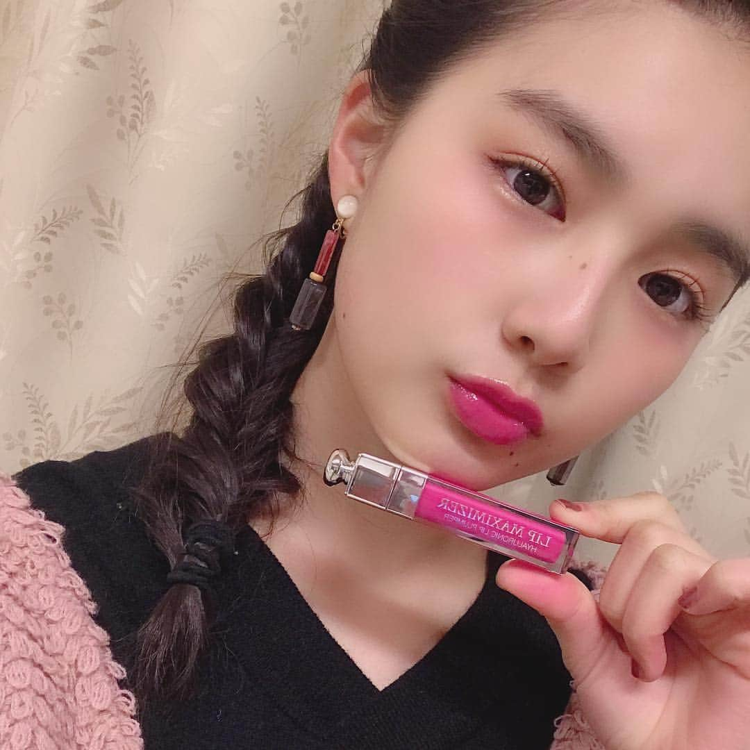 箭内夢菜さんのインスタグラム写真 - (箭内夢菜Instagram)「💄✨ seventeen2月号 Dior Lip Maximizer の撮影で塗って頂いた、007ラズベリー🍒💓 とってもお気に入りです🥰 ☺︎先行発売が1/3(水)〜1/8(火)まで、新宿伊勢丹ザ・ステージで開催されるみたいです！ お時間があれば、ぜひGETしに行ってくださいね😊 #リップマキシマイザー #diorlipmaximizer  @diormakeup」12月29日 9時20分 - yumenayanai_official