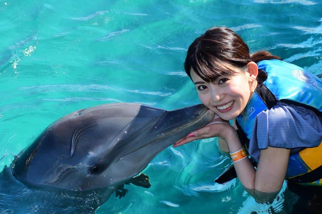早川茉希さんのインスタグラム写真 - (早川茉希Instagram)「📍isla mujeres(イスラ ムヘーレス)🏝 * played with dolphins🐬💕 my dream comes true!!😆✨ * 友達数人からオススメされたイスラムヘーレス🏝 カンクンから船で30分で着きます🤗⛴ * 大好きなイルカと触れ合えると知って早速申し込み！🐬 触れ合えるレベルが想像を超えてきた😂✨✨ * グループに分かれて順番にイルカと泳いだり キスまでしてもらえたりします🤣❤️ もう可愛すぎてメロメロでした…😍 * 写真は全員分撮ってくれて 後でチェックして購入できるのですが、 これは買っちゃいますね。笑  家族連れもいて、絶対子どもは忘れられない 思い出になるだろうなぁと思いました😍✨✨ かなりオススメです！！！ * 今の時期は結構寒いので、 冬に行かれる方はお気をつけて🐶  #cancun #islamujeres #カンクン旅行 #イスラムヘーレス #蜷川実花 さんの #アナザースカイ らしい #女神の島 #イルカ #dolphins #イルカと泳ぐ #夢が叶った #可愛すぎたよ #癒し #働き者のイルカさんありがとう #メキシコ #タビジョ #旅好きな人と繋がりたい #🐬 #🏝 #海好き」12月29日 17時32分 - maki_hayakawa