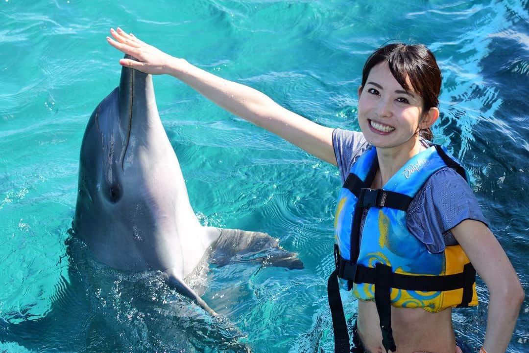 早川茉希さんのインスタグラム写真 - (早川茉希Instagram)「📍isla mujeres(イスラ ムヘーレス)🏝 * played with dolphins🐬💕 my dream comes true!!😆✨ * 友達数人からオススメされたイスラムヘーレス🏝 カンクンから船で30分で着きます🤗⛴ * 大好きなイルカと触れ合えると知って早速申し込み！🐬 触れ合えるレベルが想像を超えてきた😂✨✨ * グループに分かれて順番にイルカと泳いだり キスまでしてもらえたりします🤣❤️ もう可愛すぎてメロメロでした…😍 * 写真は全員分撮ってくれて 後でチェックして購入できるのですが、 これは買っちゃいますね。笑  家族連れもいて、絶対子どもは忘れられない 思い出になるだろうなぁと思いました😍✨✨ かなりオススメです！！！ * 今の時期は結構寒いので、 冬に行かれる方はお気をつけて🐶  #cancun #islamujeres #カンクン旅行 #イスラムヘーレス #蜷川実花 さんの #アナザースカイ らしい #女神の島 #イルカ #dolphins #イルカと泳ぐ #夢が叶った #可愛すぎたよ #癒し #働き者のイルカさんありがとう #メキシコ #タビジョ #旅好きな人と繋がりたい #🐬 #🏝 #海好き」12月29日 17時32分 - maki_hayakawa