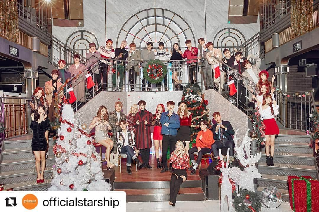 BOYFRIENDのインスタグラム：「#Repost @officialstarship with @make_repost ・・・ [#STARSHIP] #스타쉽플래닛 2018 🎄 #벌써_크리스마스 ❄ 뮤직비디오 촬영 현장 공개📸 지금 #스타쉽 네이버 #포스트 에서 만나보세요❣ 👉🏻 http://naver.me/52bxr1XY #STARSHIPPLANET2018 #CHRISTMAS_TIME #케이윌 #소유 #보이프렌드 #몬스타엑스 #우주소녀 #유승우 #브라더수 #마인드유 #듀에토 #정세운」