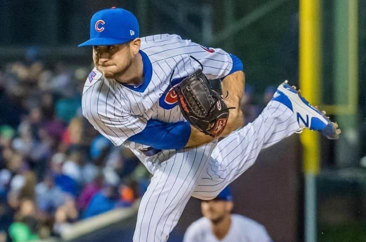 ジャスティン・ハンコックのインスタグラム：「Thank you @cubs for giving me the opportunity to live out the dream of playing Major League Baseball! Huge thanks to the entire front office for believing in me. This couldn’t have been made possible without the confidence of Kyle Evans, Joe Maddon, Theo Epstein & Jed Hoyer! Lastly, thank you to all of the great Cubs fans. No better fan base in baseball and you guys made my time in Chicago amazing. My wife and I will forever cherish Wrigley Field and the city of Chicago! #GoCubs #FlytheW」