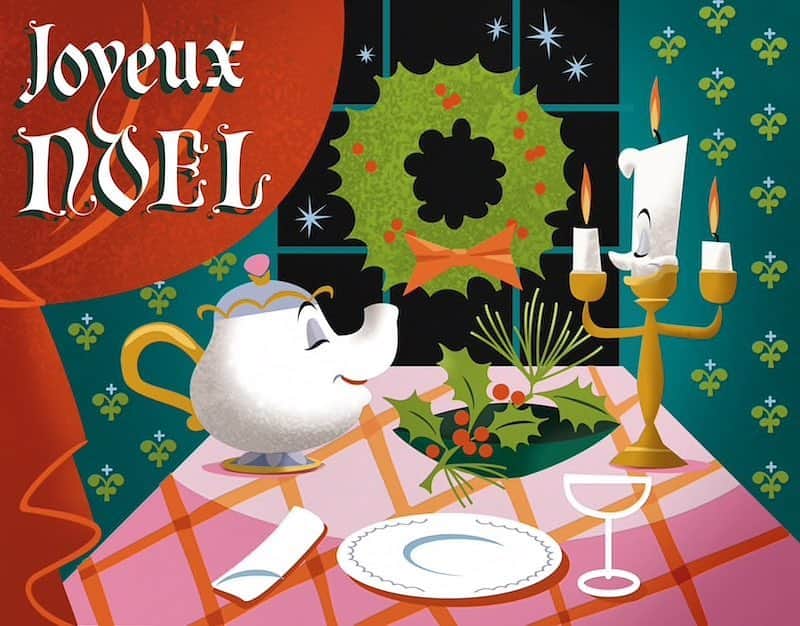 美女と野獣のインスタグラム：「It’s the most enchanted time of the year. 🕯🎄 #25DaysofMagic (🎨: @disneybooks)」