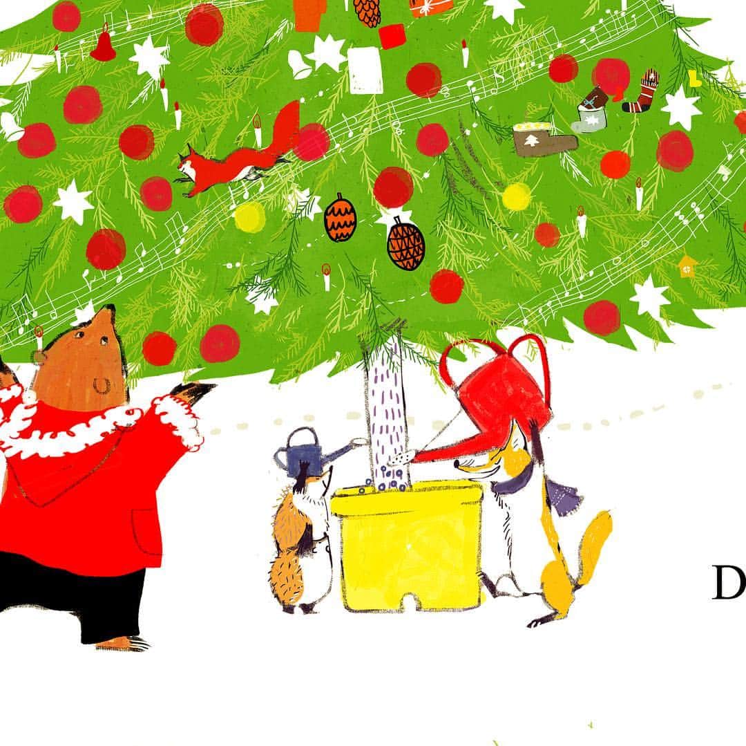 momoroさんのインスタグラム写真 - (momoroInstagram)「#クリスマスツリーの日 #クリスマスツリー#クリスマス#christmastree #christmas #santaclaus#サンタクロース#ももろ#イラスト#シロクマ#しろくま#白熊#illustration #momoro」12月7日 7時46分 - momoro6666
