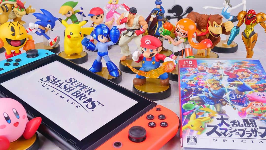 アルパコのインスタグラム：「#nintendo #nintendoswitch #nintendofan #amiibo #supersmashbrosultimate #supersmashbros #smashbros #mario #zelda #donkeykong #link #yoshi #pikachu #pokemon #splatoon #pacman #megaman #sonic #ryu #Samus #Marth #Kirby #Ness #Bowser #スマブラ #スマブラSP #大乱闘スマッシュブラザーズspecial」