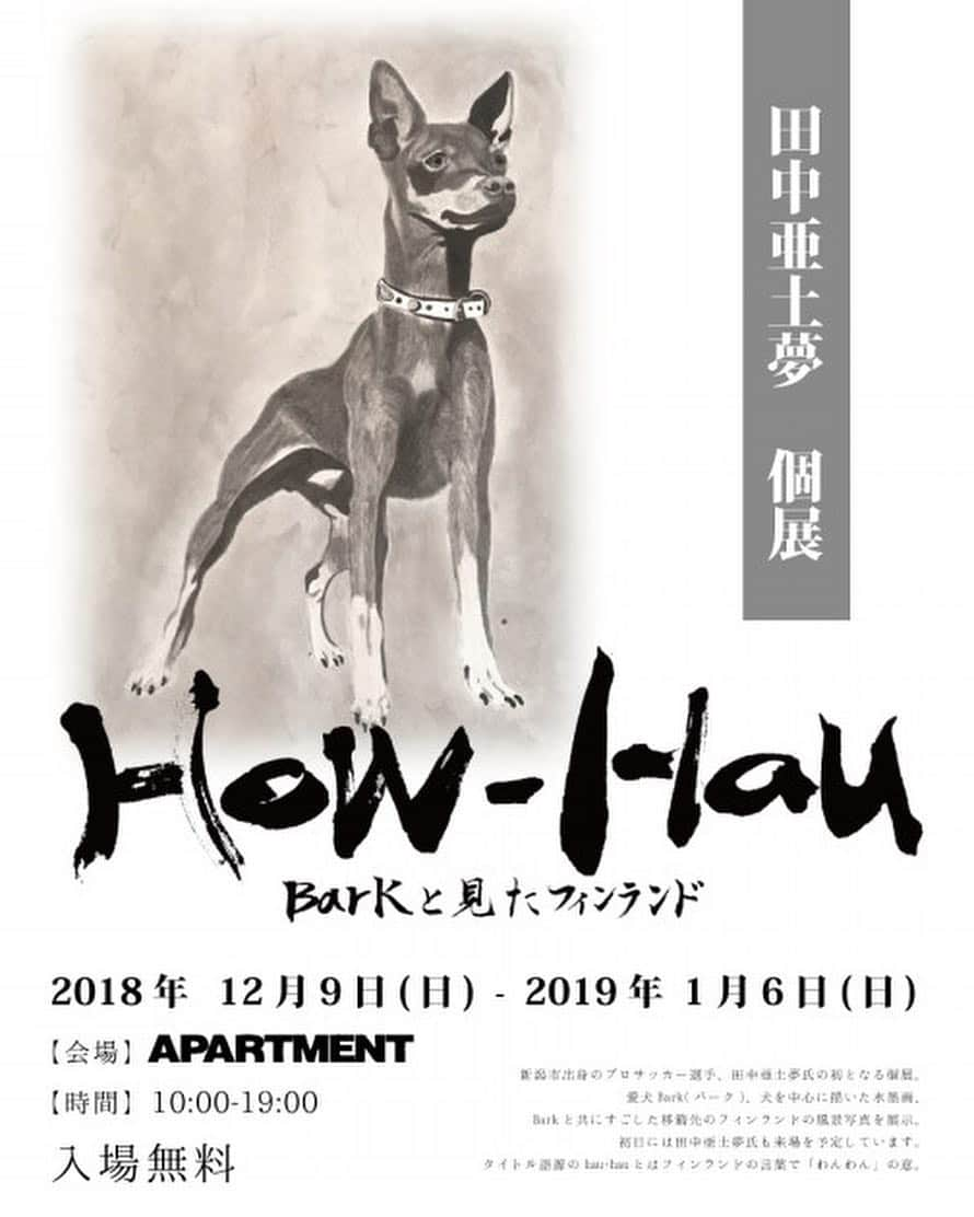 早川史哉さんのインスタグラム写真 - (早川史哉Instagram)「【田中亜土夢個展 How-Hau "Barkと見たフィンランド"】に行ってきました！  絵の上手さはもちろんですが亜土夢くんらしさが溢れた素敵な個展でした^ ^  2019年1月6日（日）までやっているそうなので是非！！！ SaunnrTシャツは銭湯行った時に活躍間違いなし！！！ 俺も絵上手になりたい〜（笑）  #田中亜土夢 #セレッソ大阪 #早川史哉 #アルビレックス新潟」12月9日 14時22分 - fumizo_official