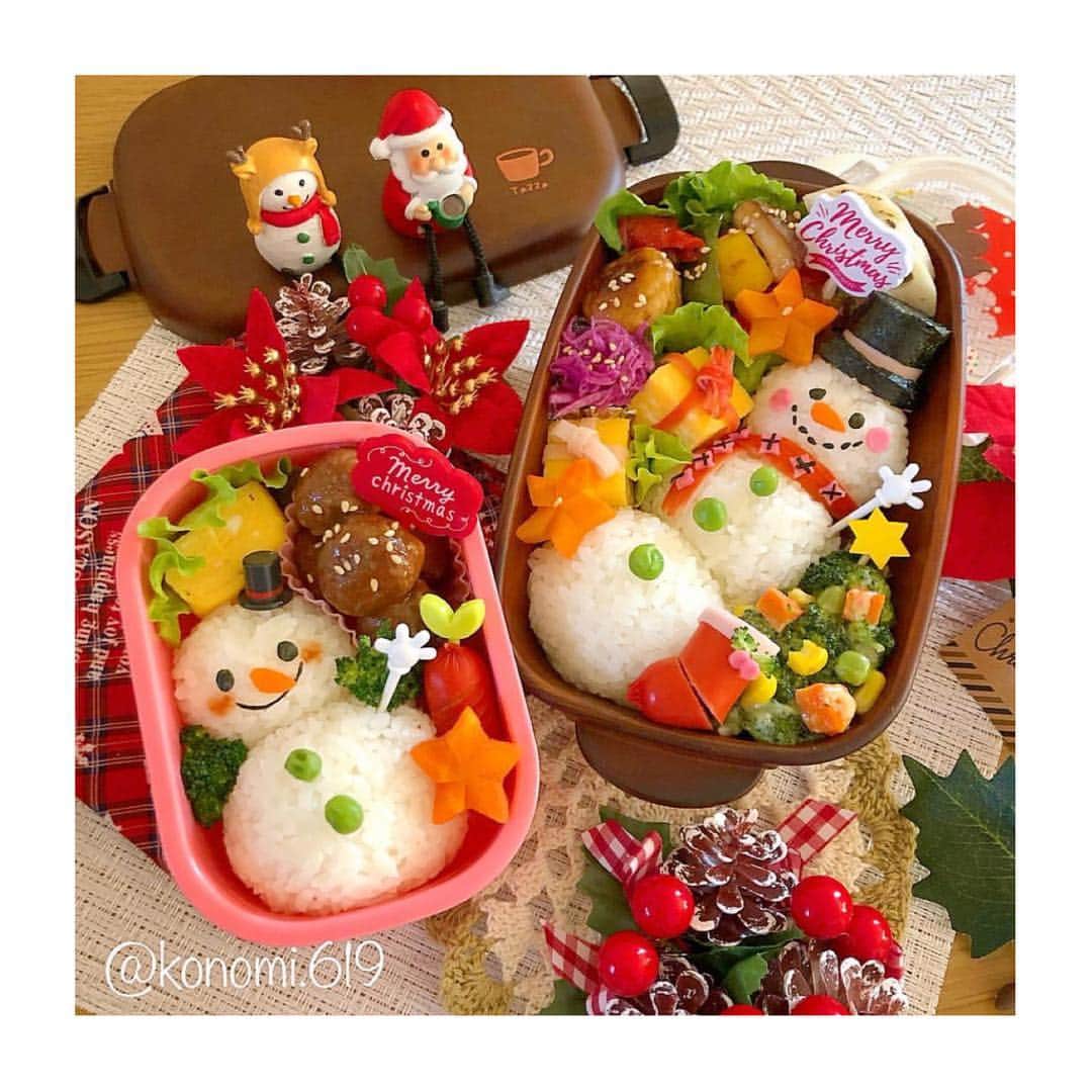 Abc Cooking Studioさんのインスタグラム写真 Abc Cooking Studioinstagram クリスマス弁当 お弁当にもクリスマスを かわいい雪だるまやサンタさん トナカイなどを取り入れた かわいいクリスマス弁当をご紹介します Special Thanks Konomi