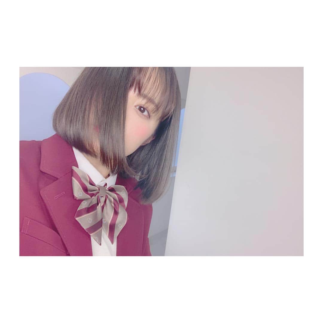 前田美里のインスタグラム：「みょ〜ん。← なんだこれ。  #みょーん #22歳の #制服 #けやき坂46 #制服 #コスプレ #お見立て会 #推しメン #見つけました #欅坂46 #田村保乃 ちゃん #松平璃子 ちゃん #みんな #可愛い #ヲタク #ただの #坂道ヲタ #本日 #TOKYOMX #にて #東京オーディション #仮 26:40〜 OA. です」